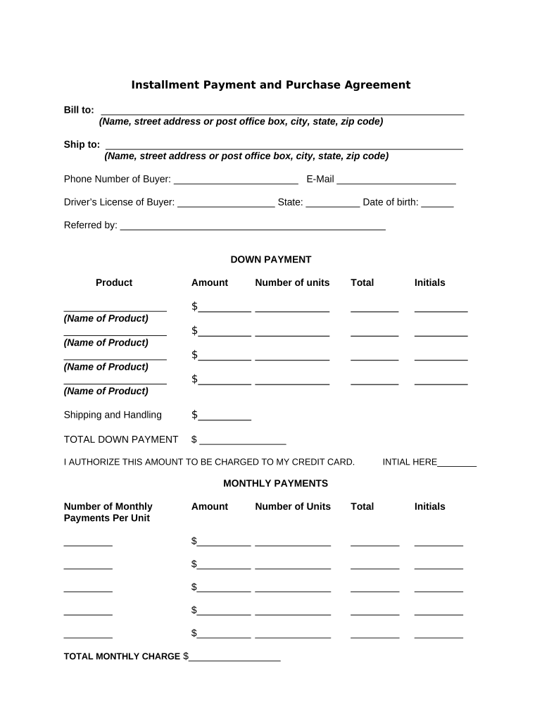 Examples Payment Agreement Letter  Form