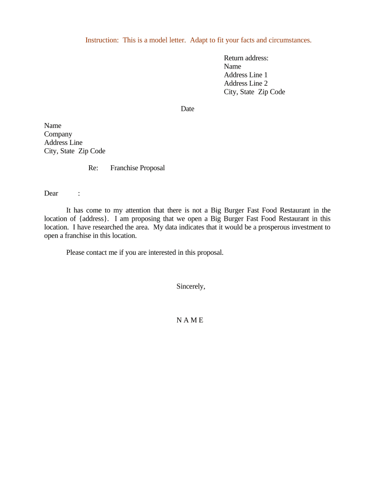 Sample Letter Proposal  Form