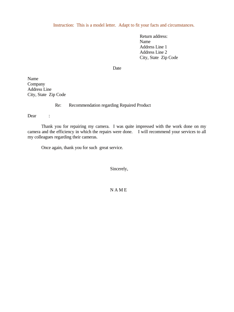 Sample Letter Recommendation  Form