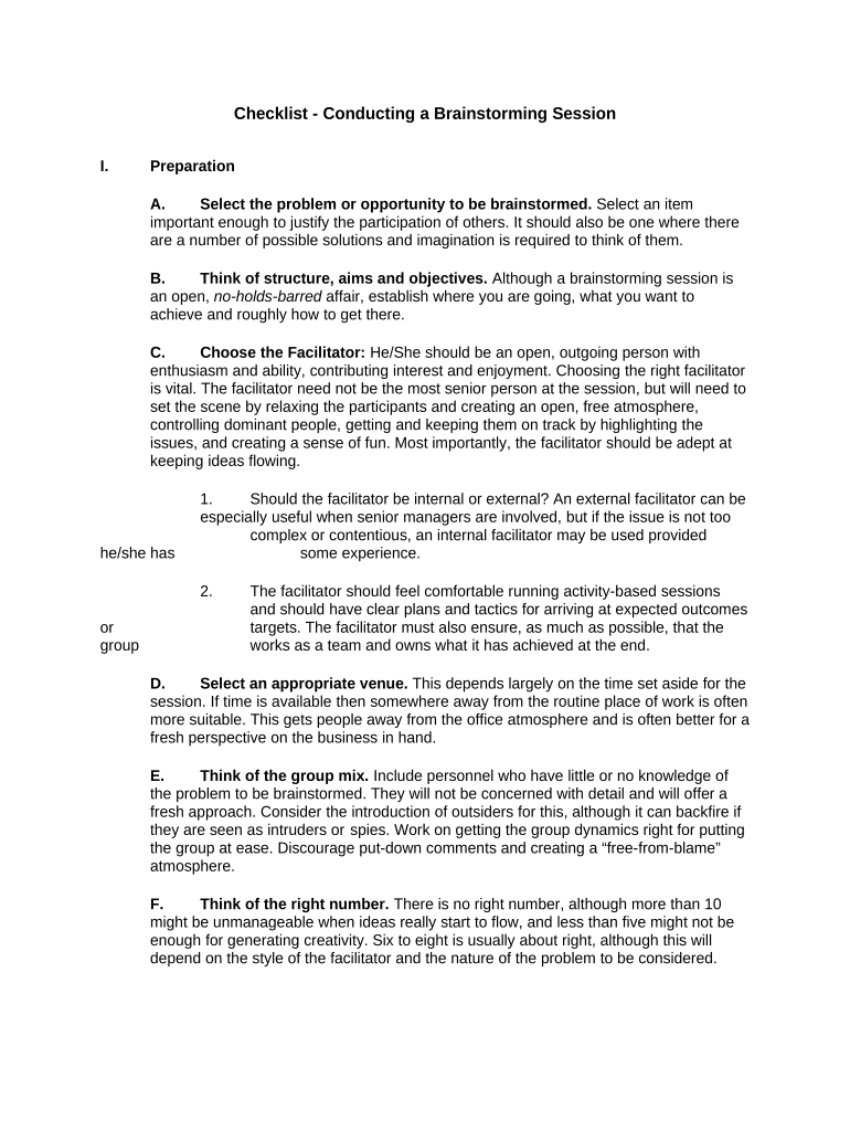 Checklist Conducting  Form