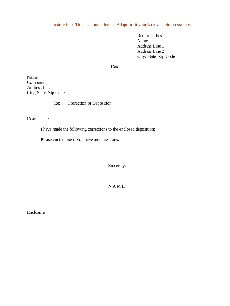 Deposition  Form