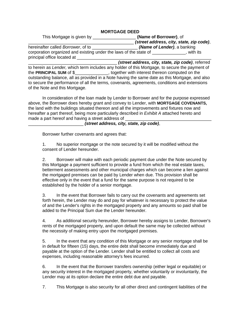 Mortgage Form Template