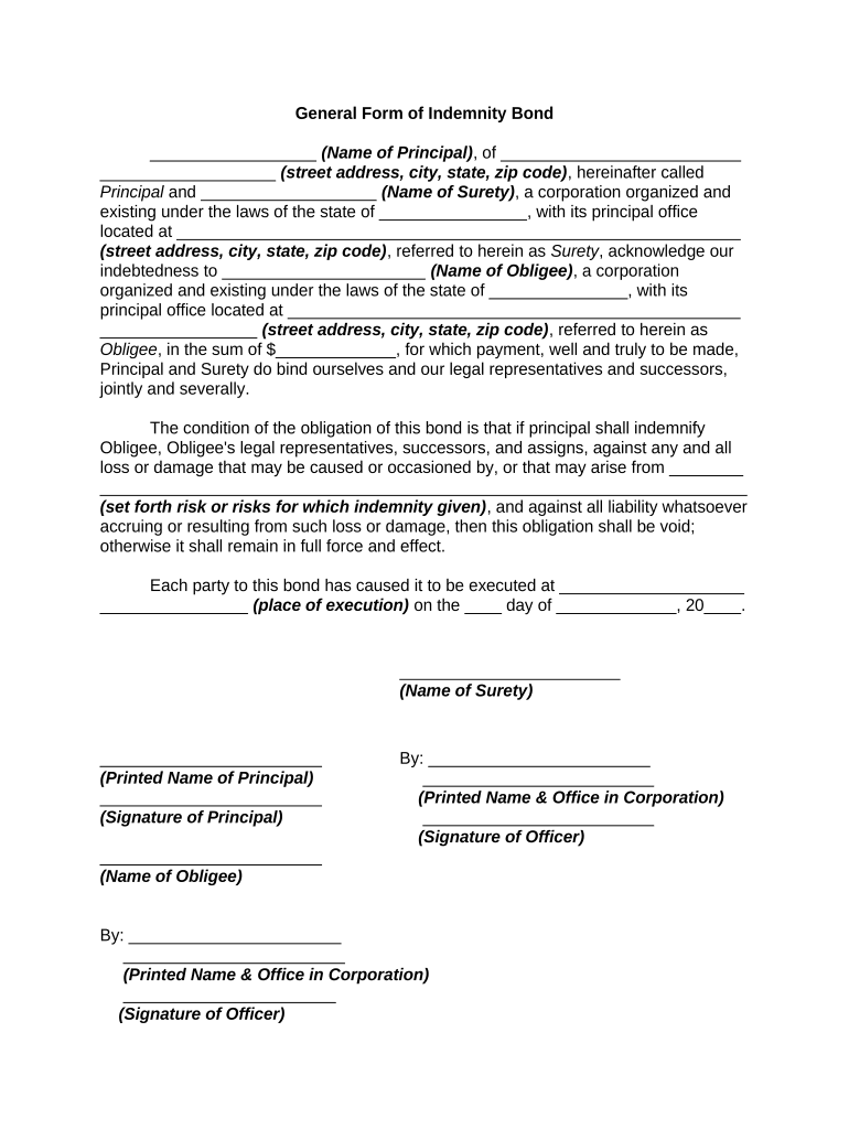 Indemnity Form Template Free Pdf Template - Bank2home.com