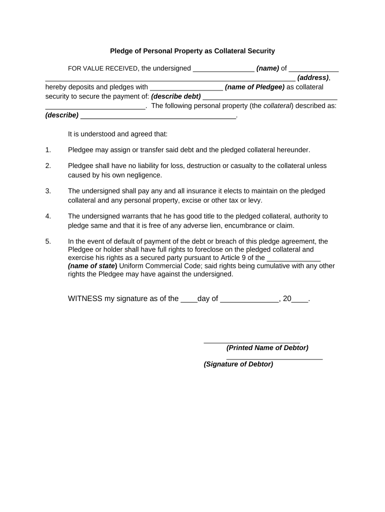 collateral assignment form