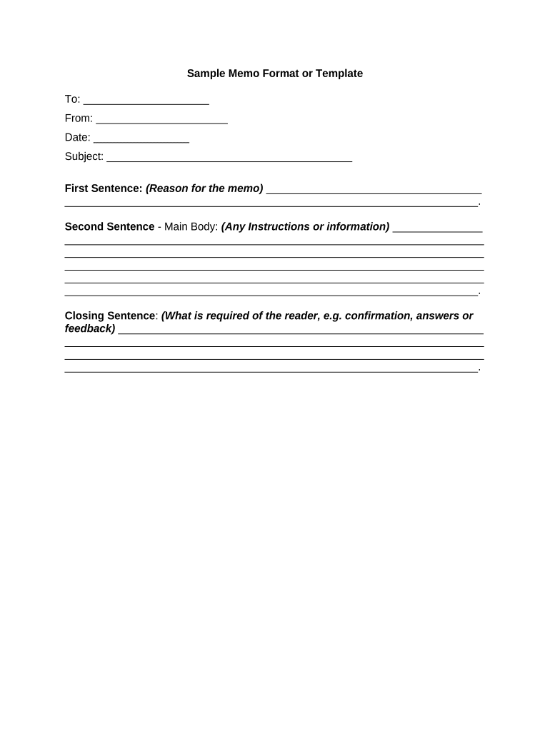 Memo Format