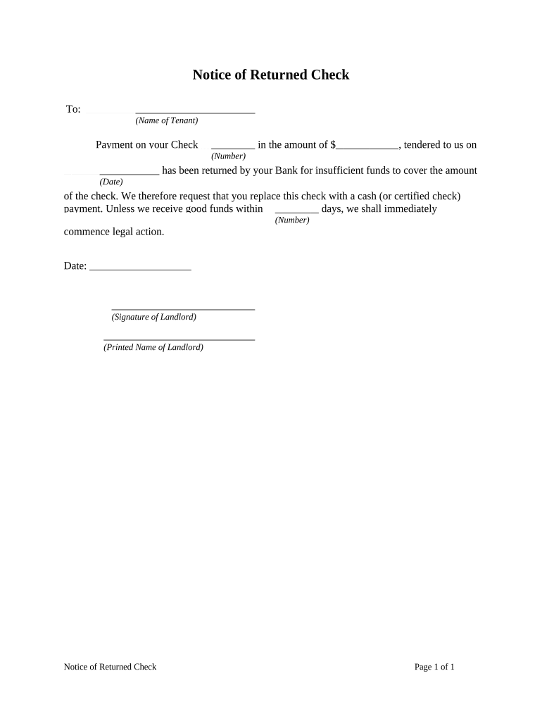 Notice Check  Form