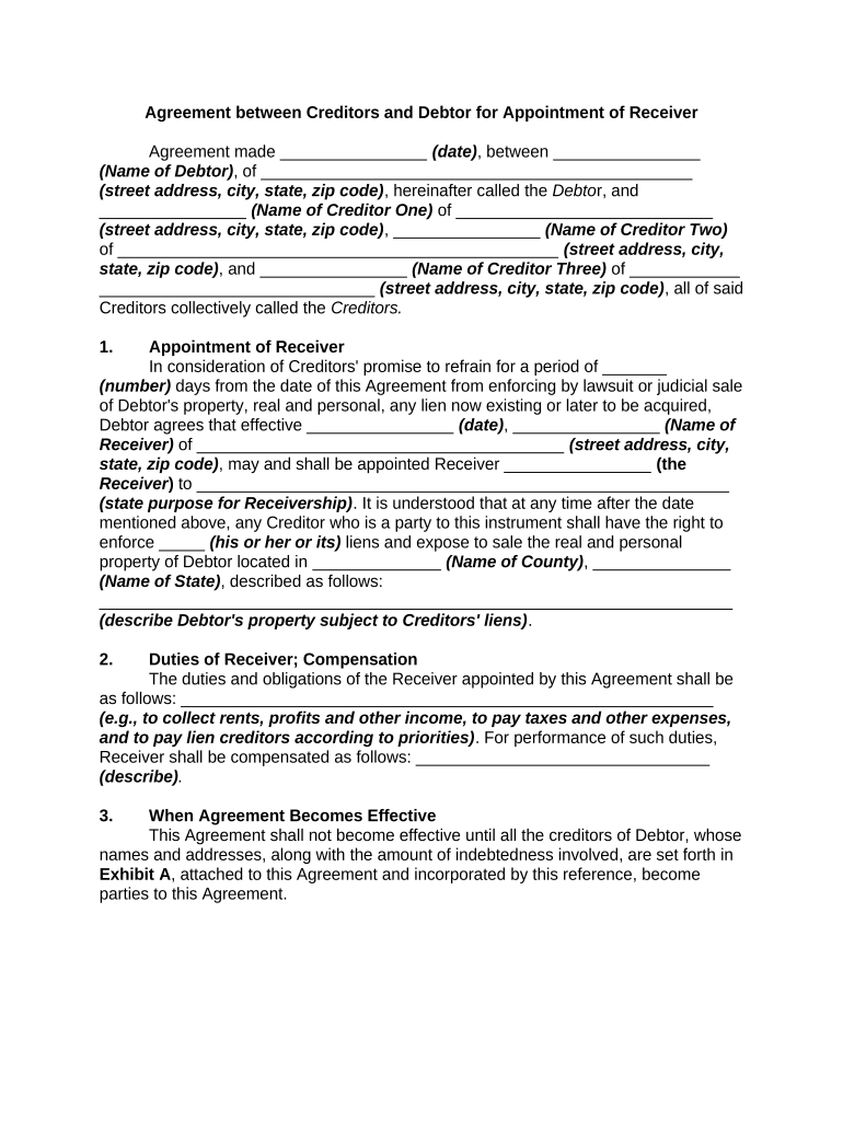 Creditors Debtor  Form