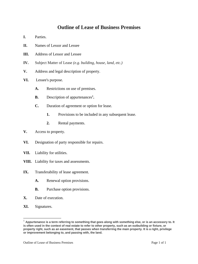 Lease Business Form Agreement