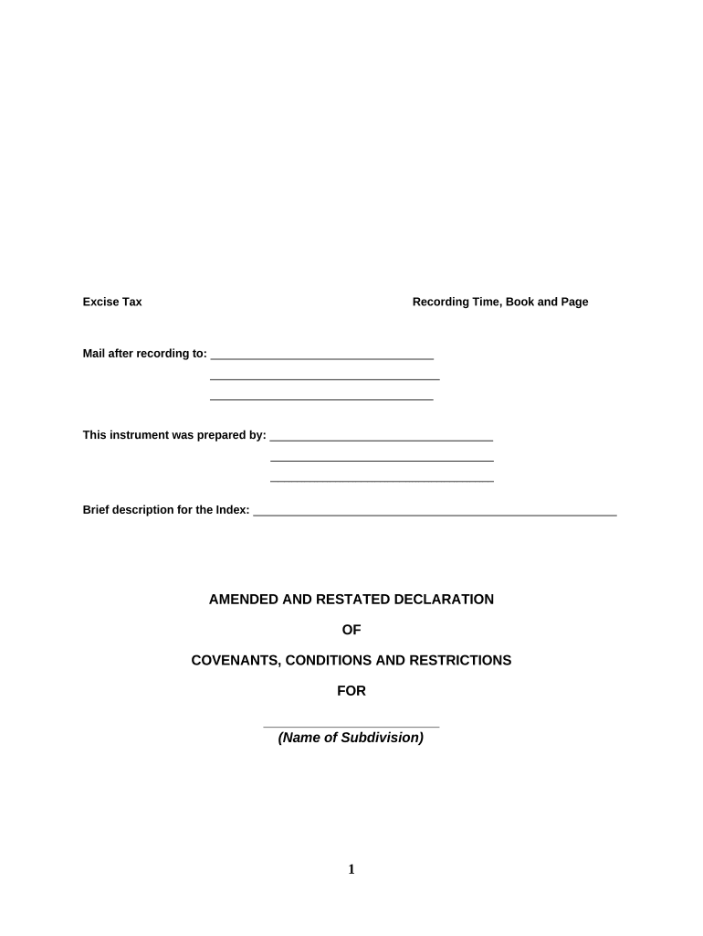 Declaration Restrictions  Form
