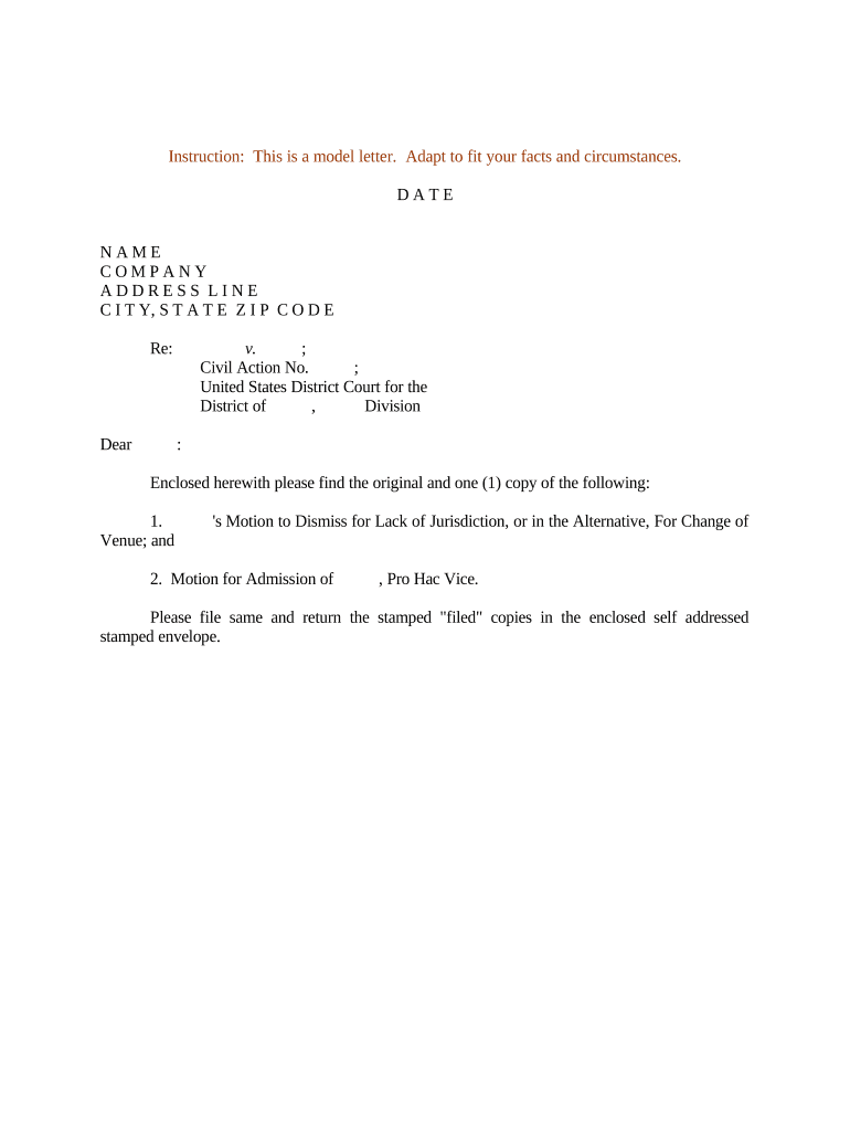 Motion to Dismiss  Form