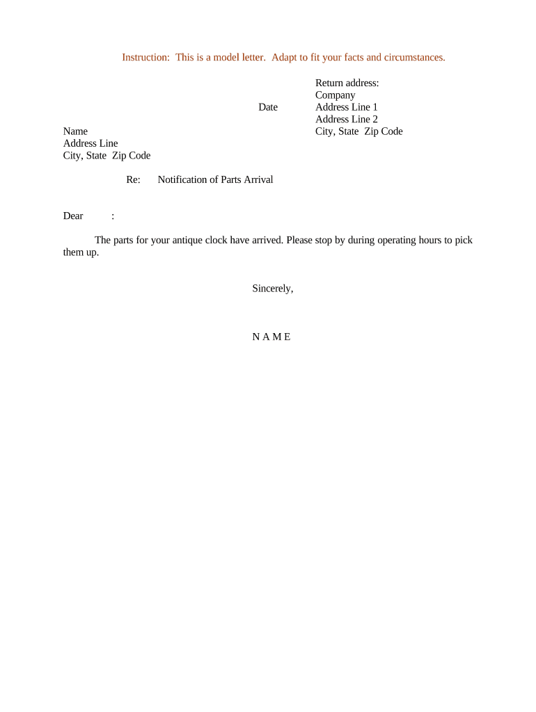 Sample Notification PDF  Form