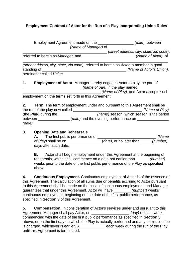 Contract of  Form