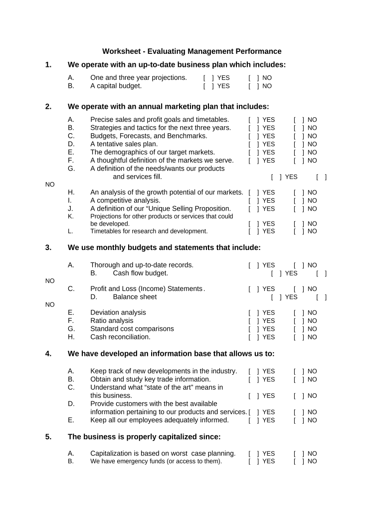 Evaluating Performance