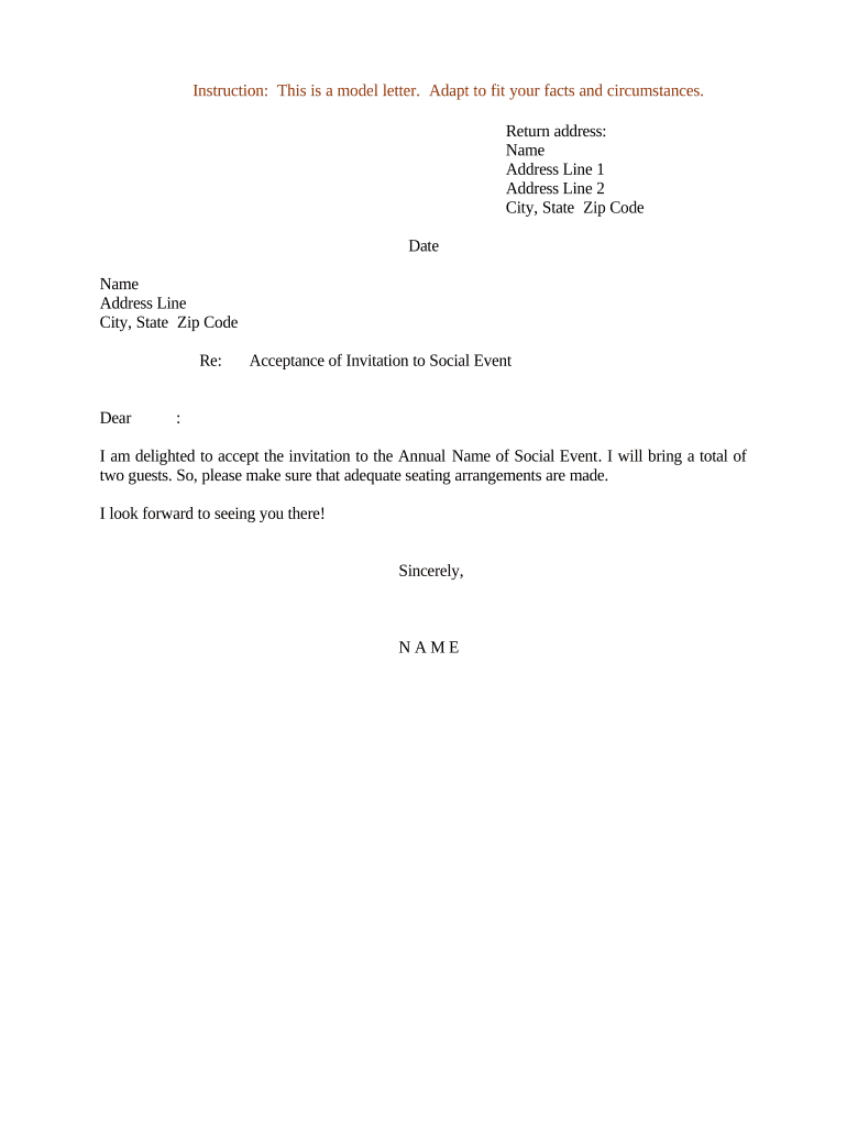 Letter Acceptance  Form