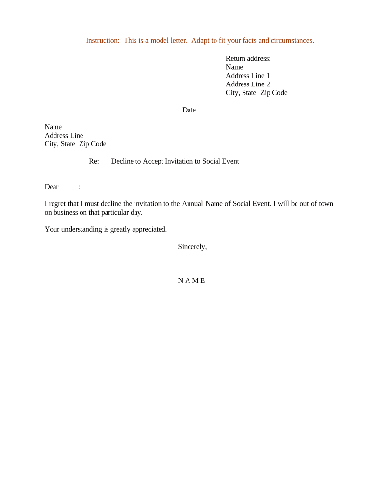 Sample Letter Invitation  Form