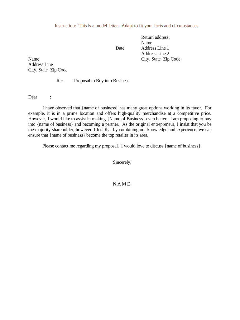 Letter Proposal  Form