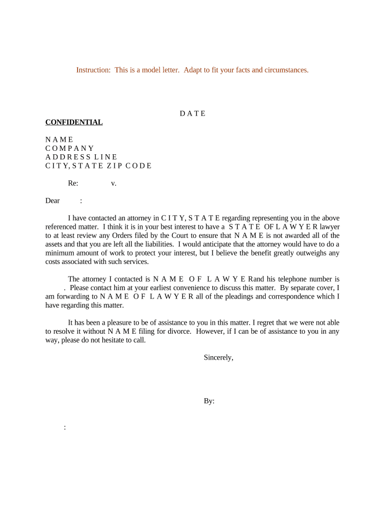 Letter Of Representation Template