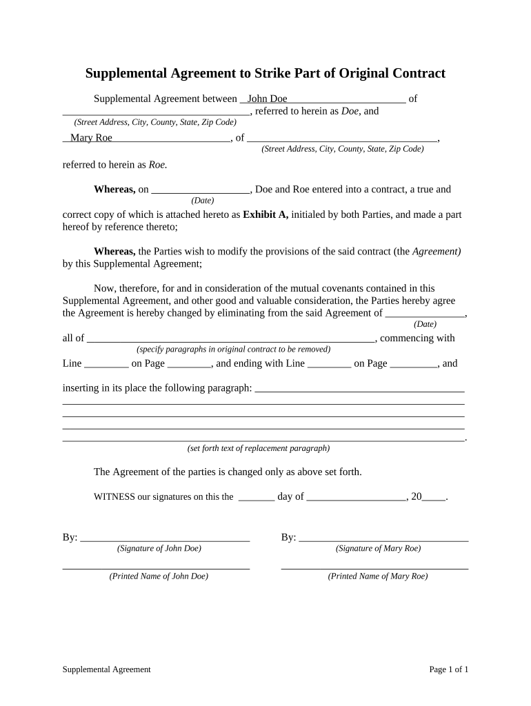 Agreement Original Contract  Form