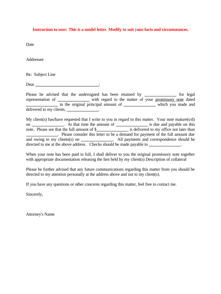 Demand Letter Form