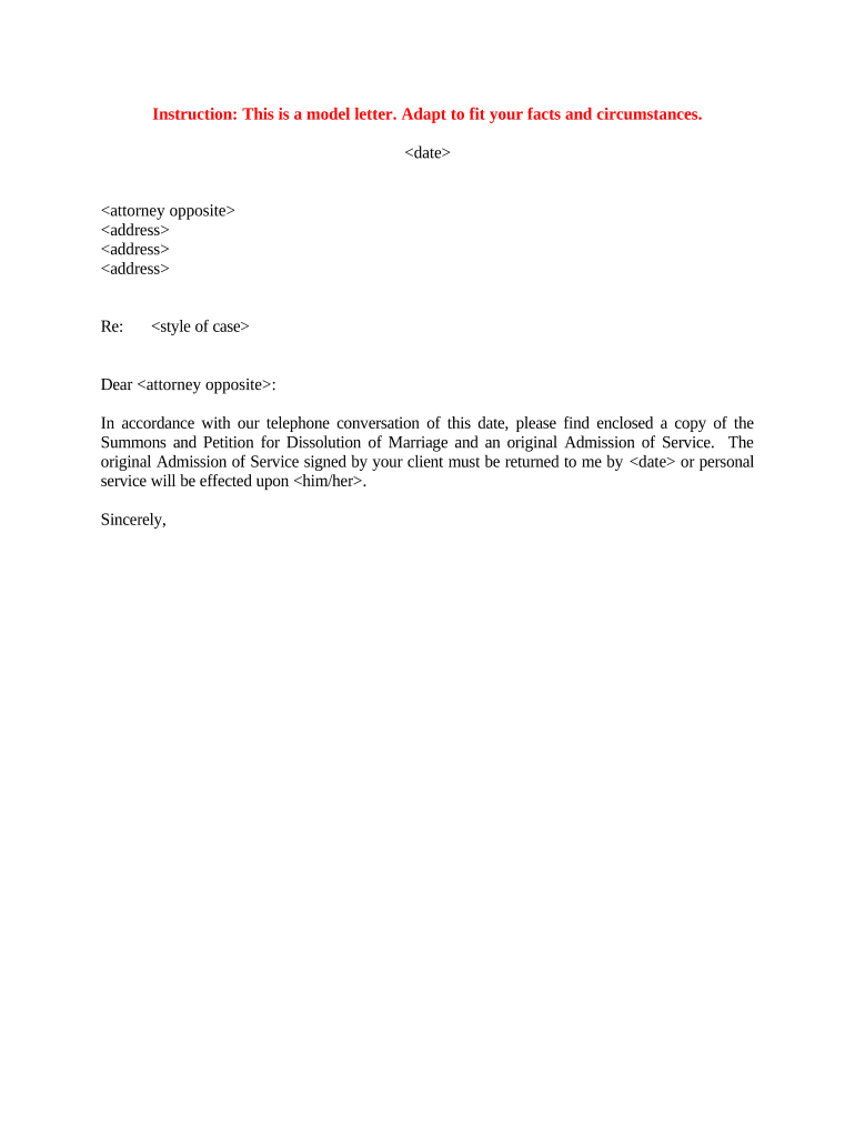 Sample Letter Attorney  Form