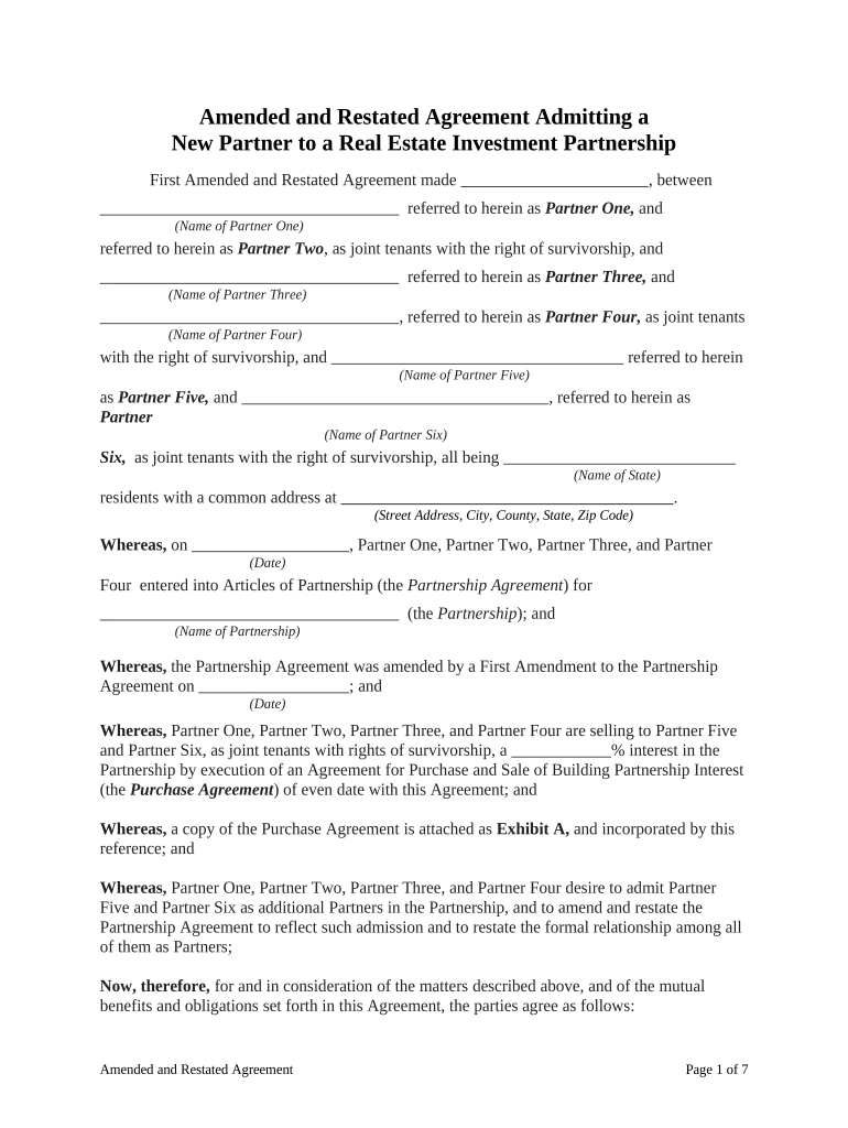 Restated Agreement  Form