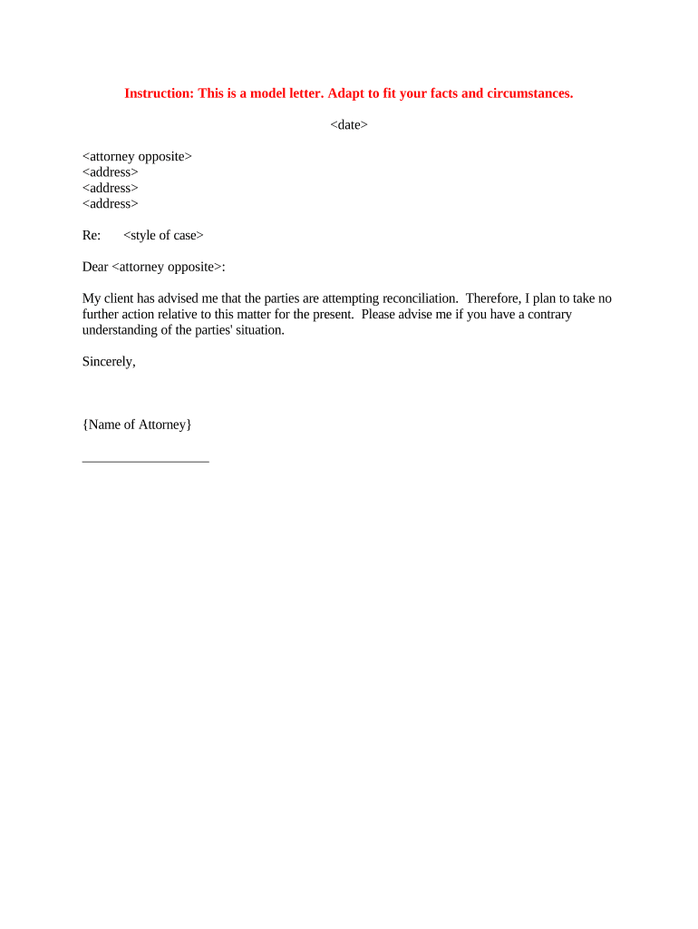 Sample Letter Attorney  Form