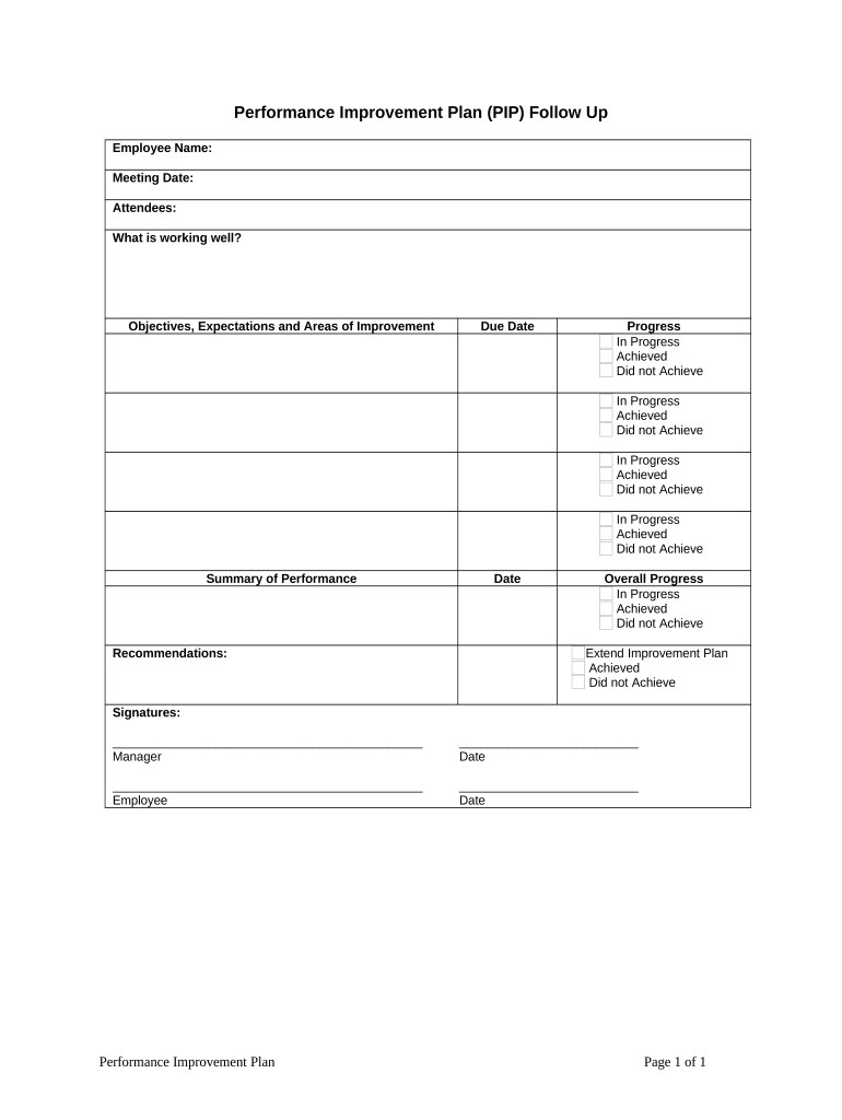 Improvement Plan  Form