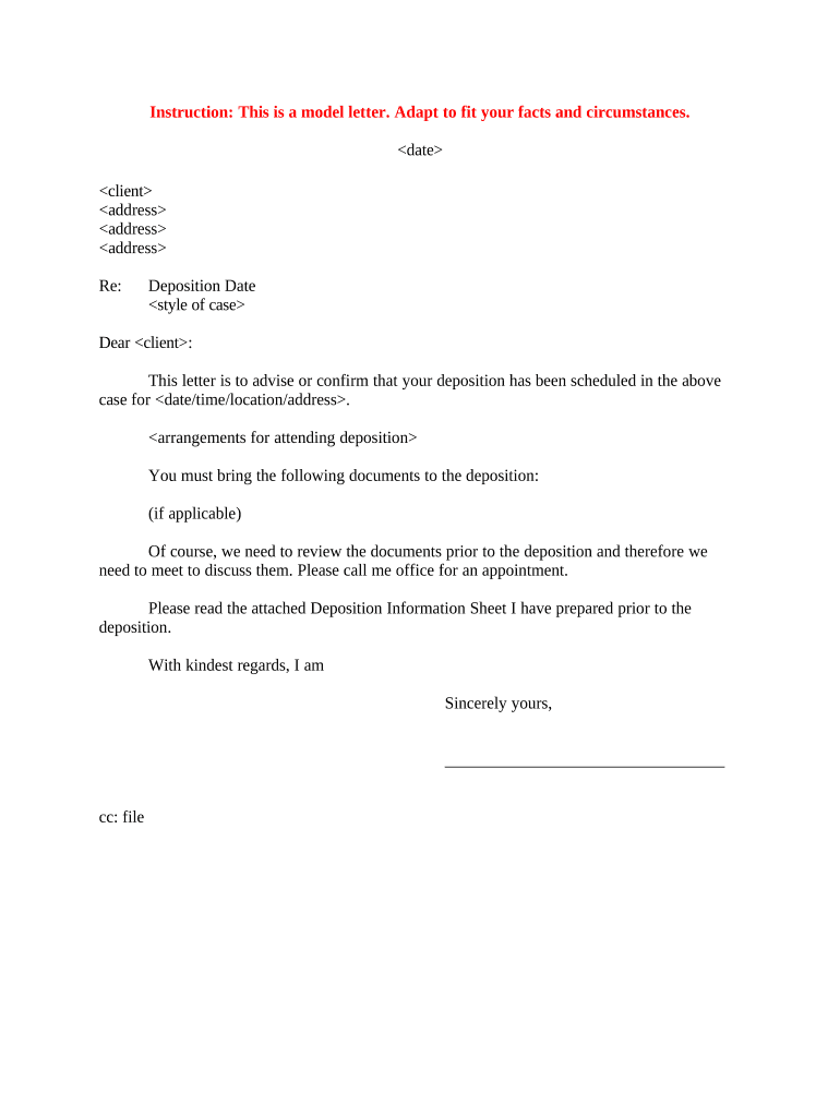 Sample Letter to Client to Allow a Transaction on a One off Basis  Form