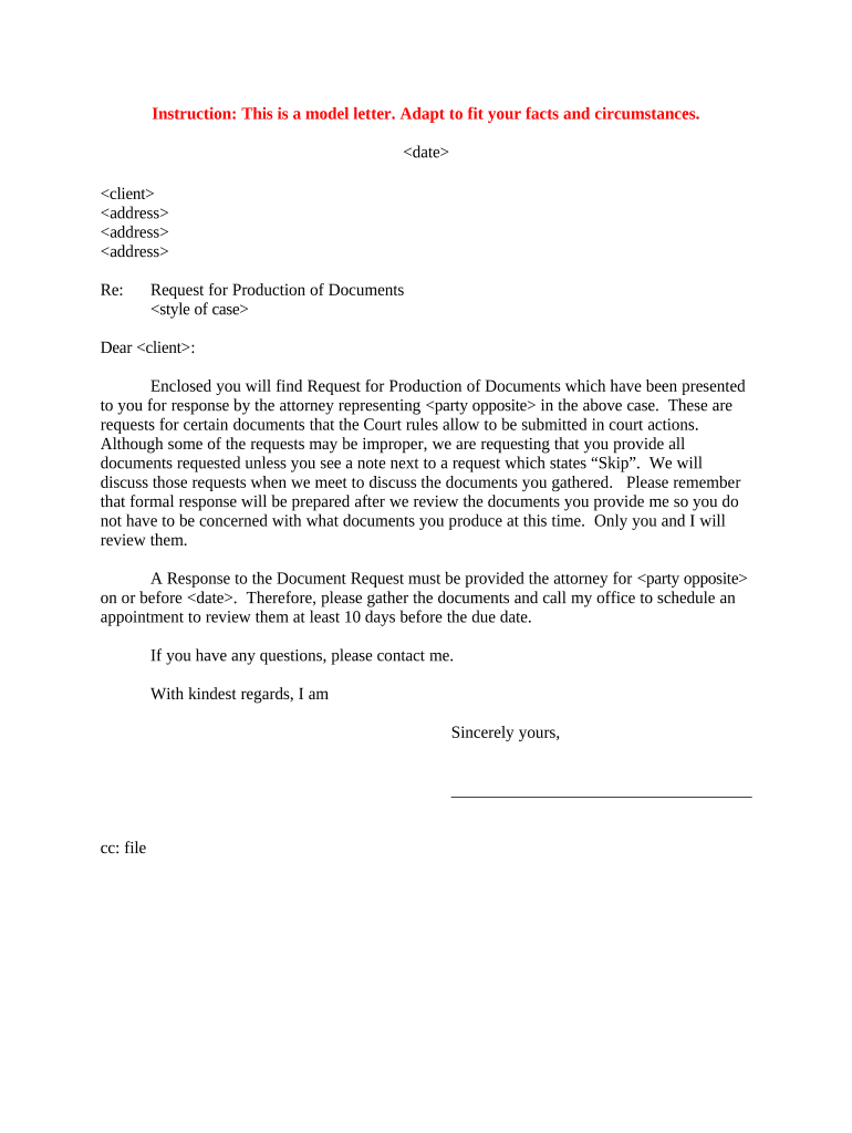 letter request to get documents