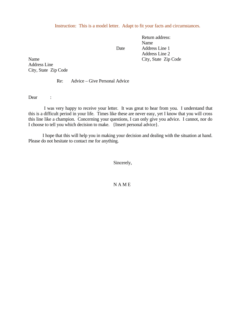 Sample Letter Personal Statement  Form