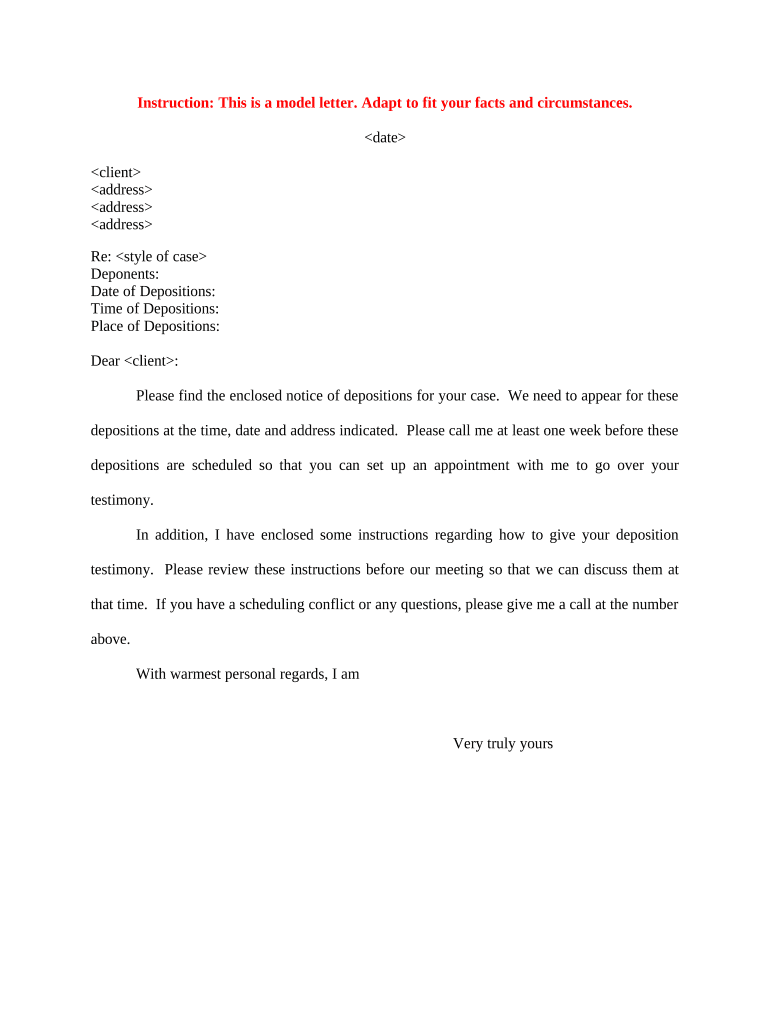 Letter Client Notice  Form