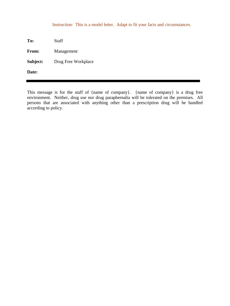 Sample Letter Workplace  Form