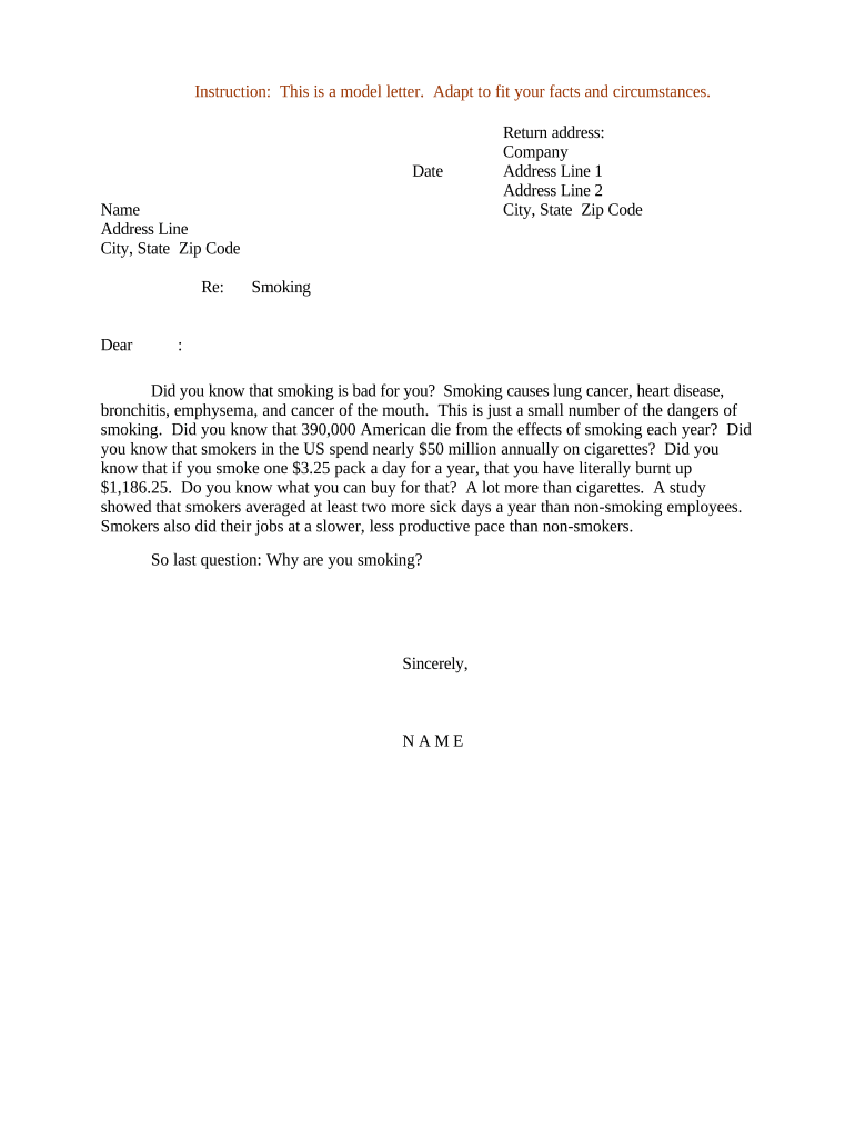 Sample Letter Cessation  Form