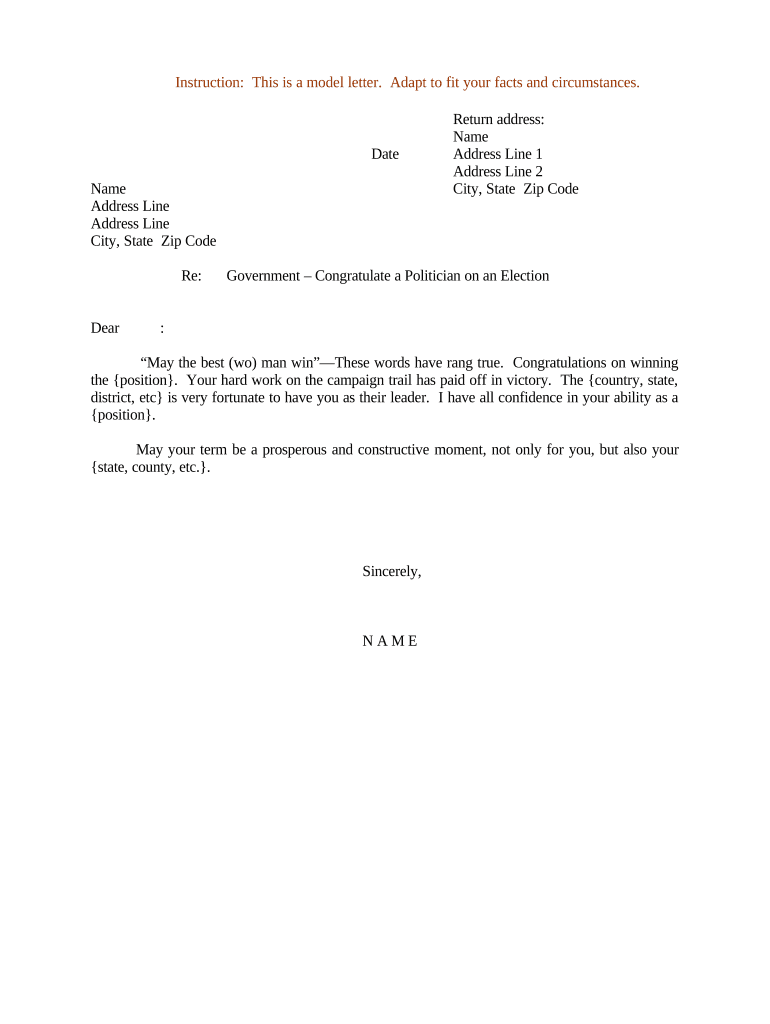 Letter Government PDF  Form