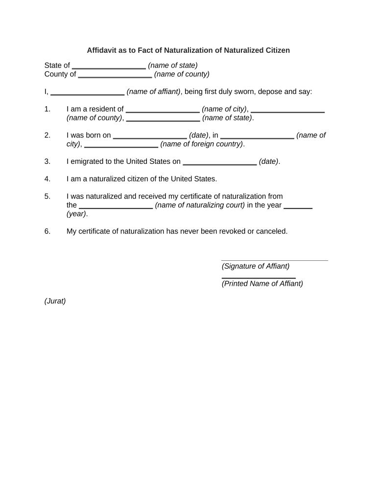 Naturalization Naturalized  Form