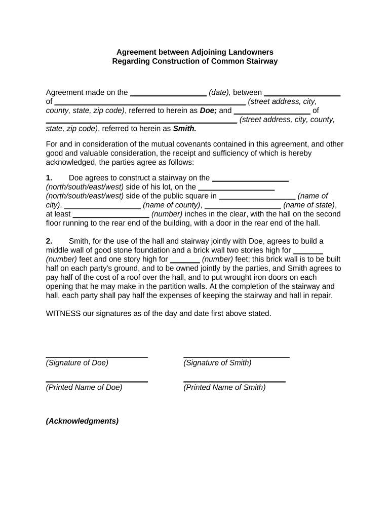 Agreement Common  Form