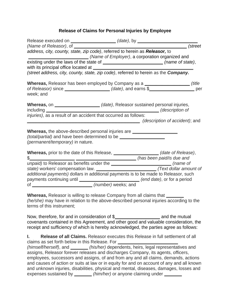 Claims Personal  Form