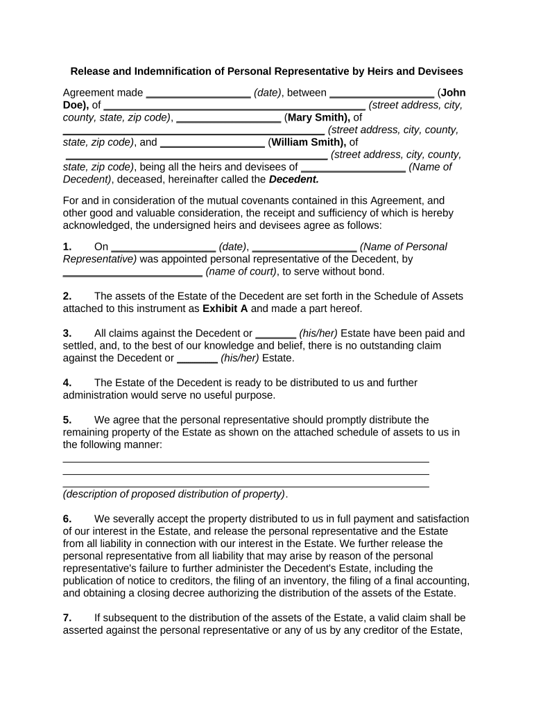 Representative Heirs  Form