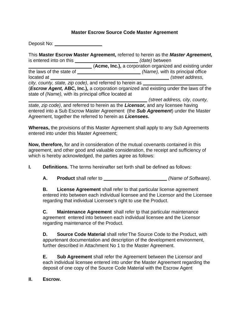 Master Grower Contract Templates  Form