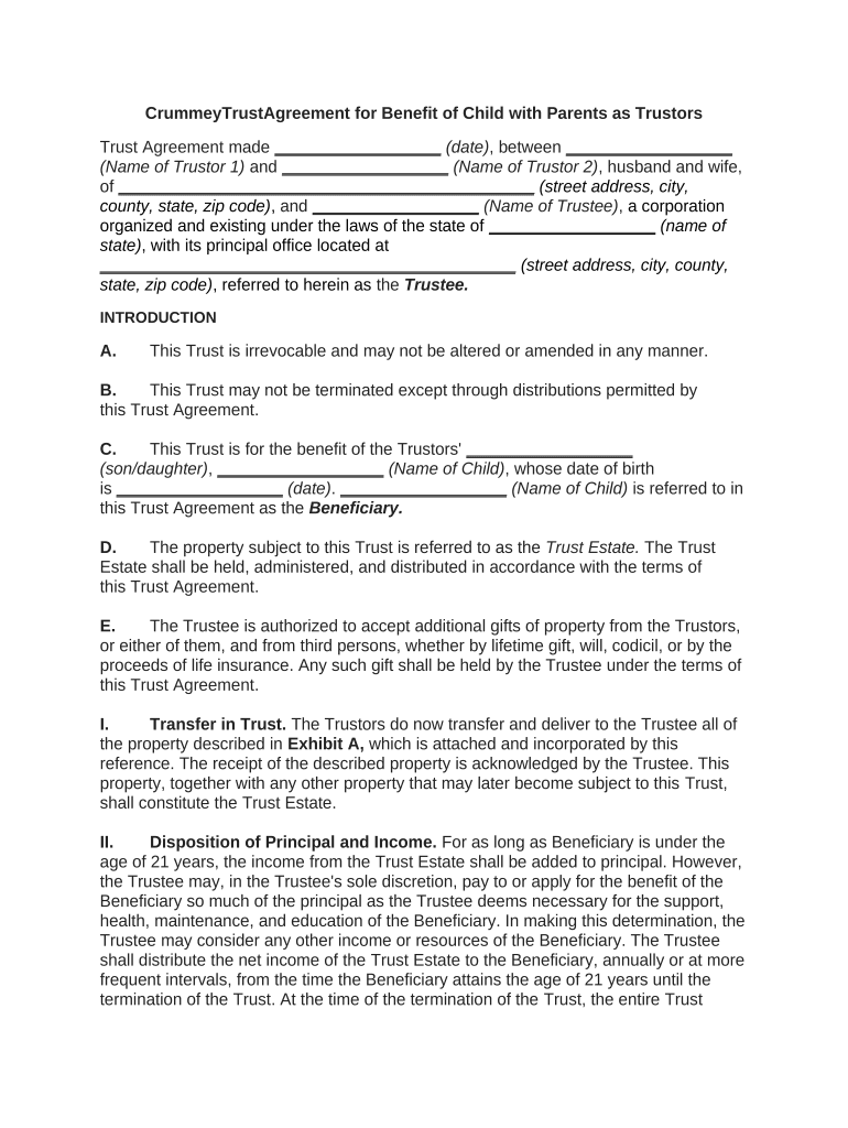 Agreement Parents  Form