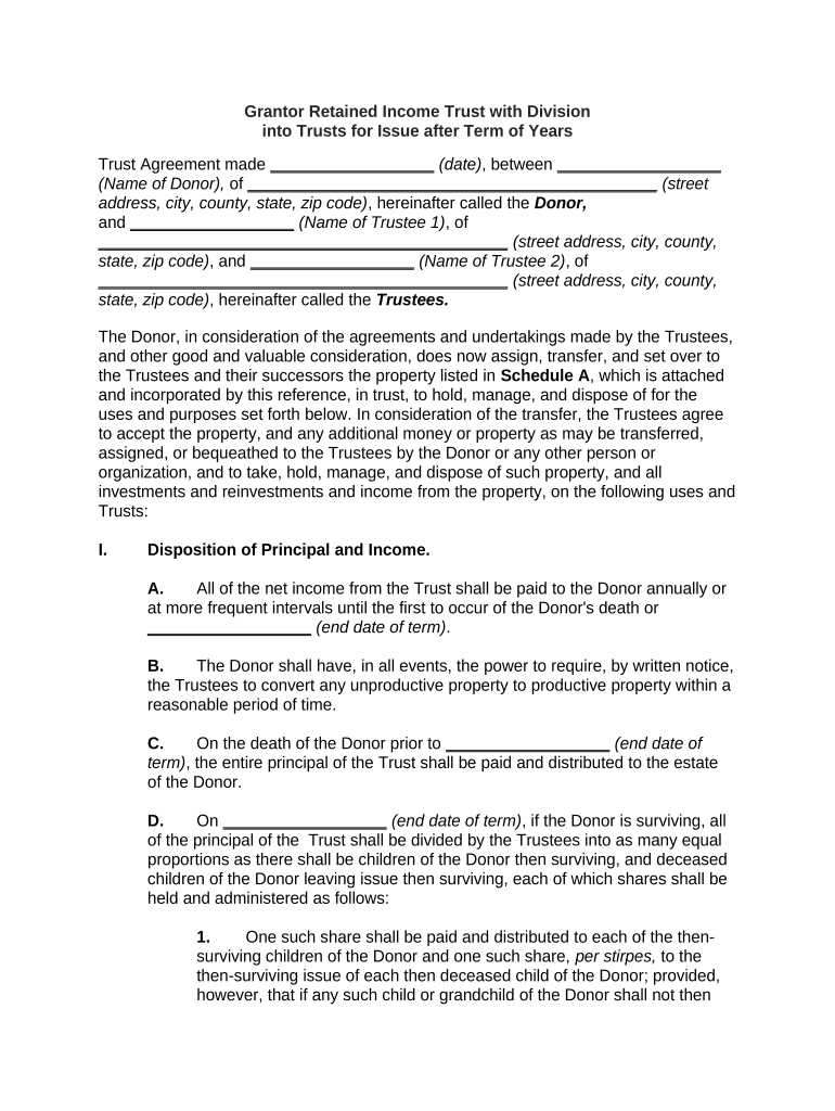 Retained Income Trust  Form