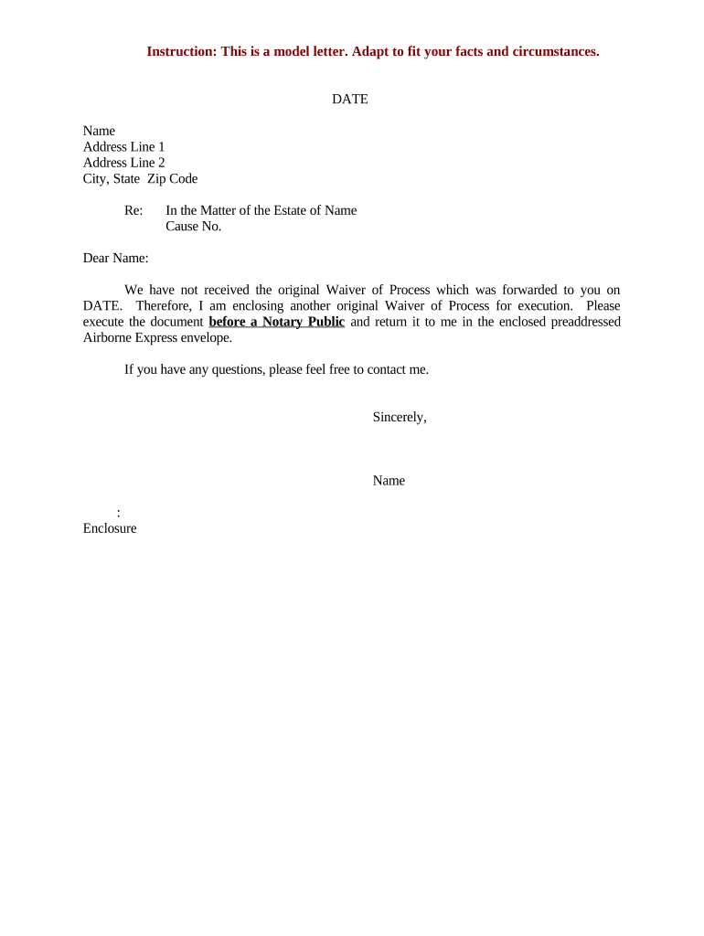 Sample Request Waiver  Form