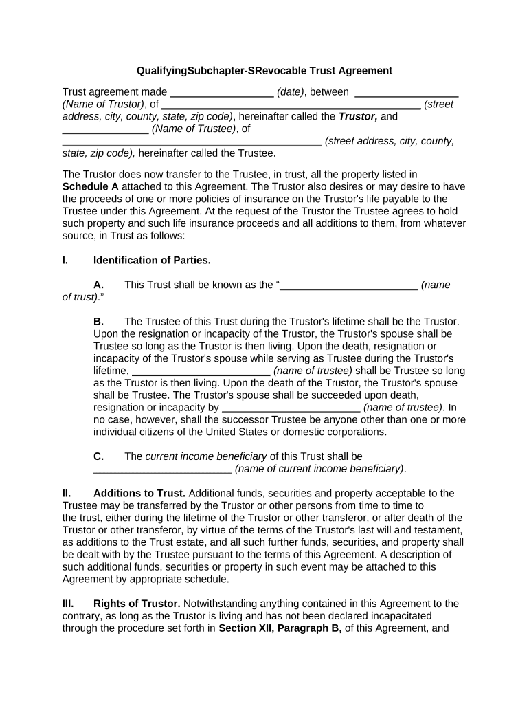 Subchapter S  Form