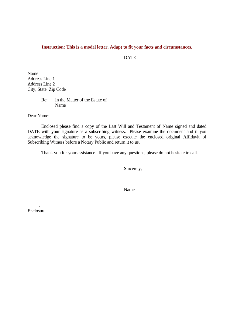 Sample Letter Witness Statement  Form