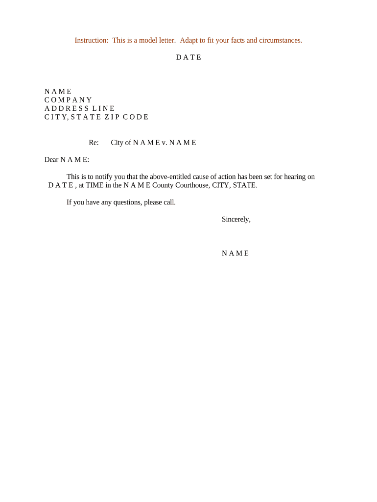 Sample Letter Legal  Form