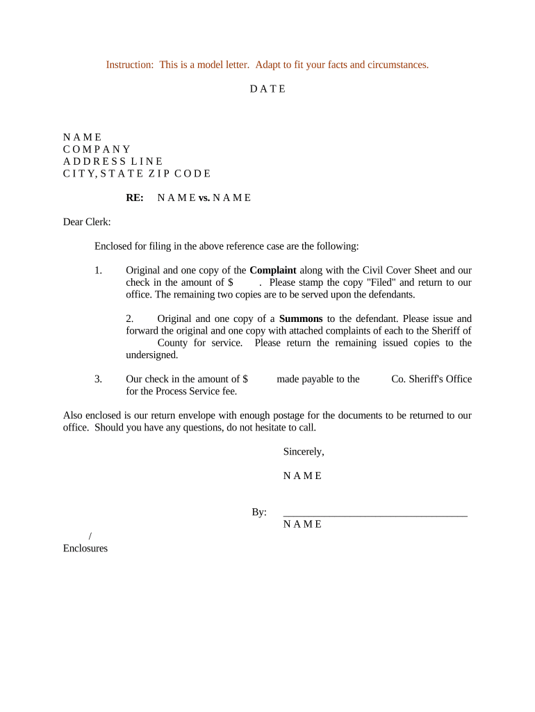 Complaint Template Form