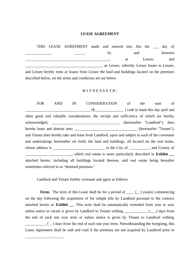 Commercial Lease Form