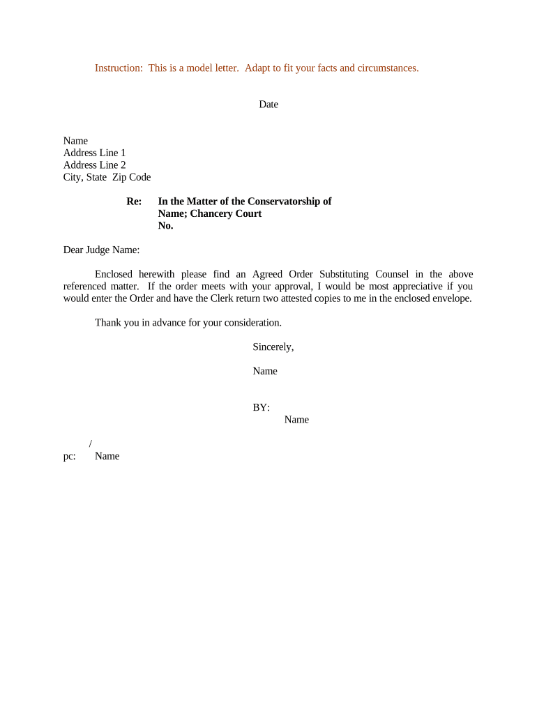 Substituting Counsel  Form