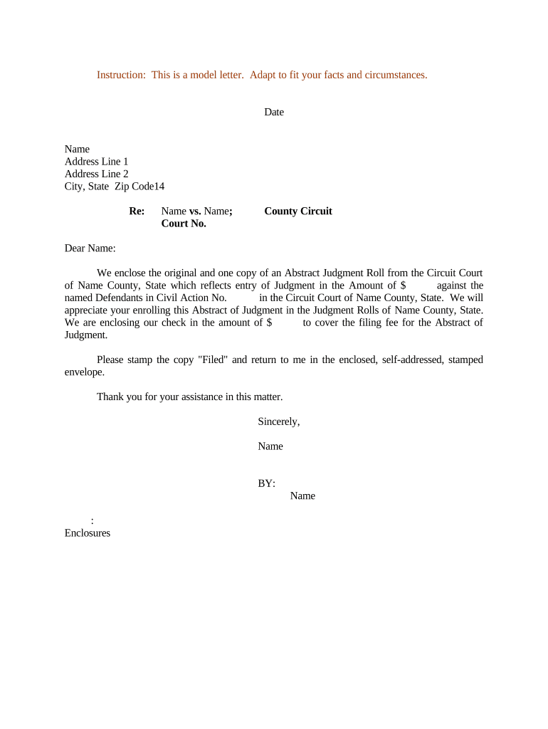 County Circuit Court  Form