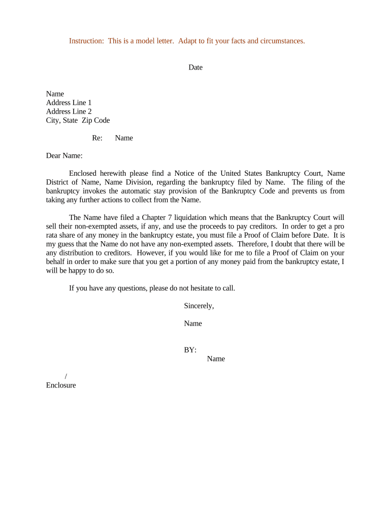 Bankruptcy Estate  Form